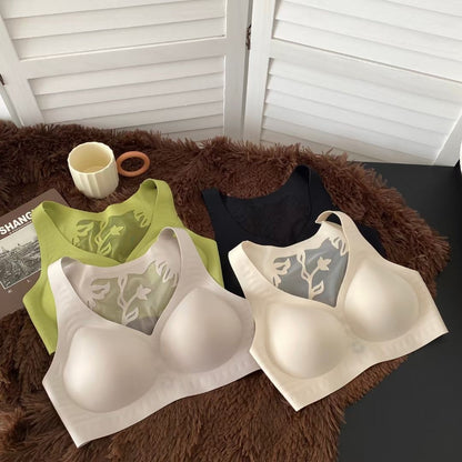 Women's Seamless Deep V Hollow Vest Bra
