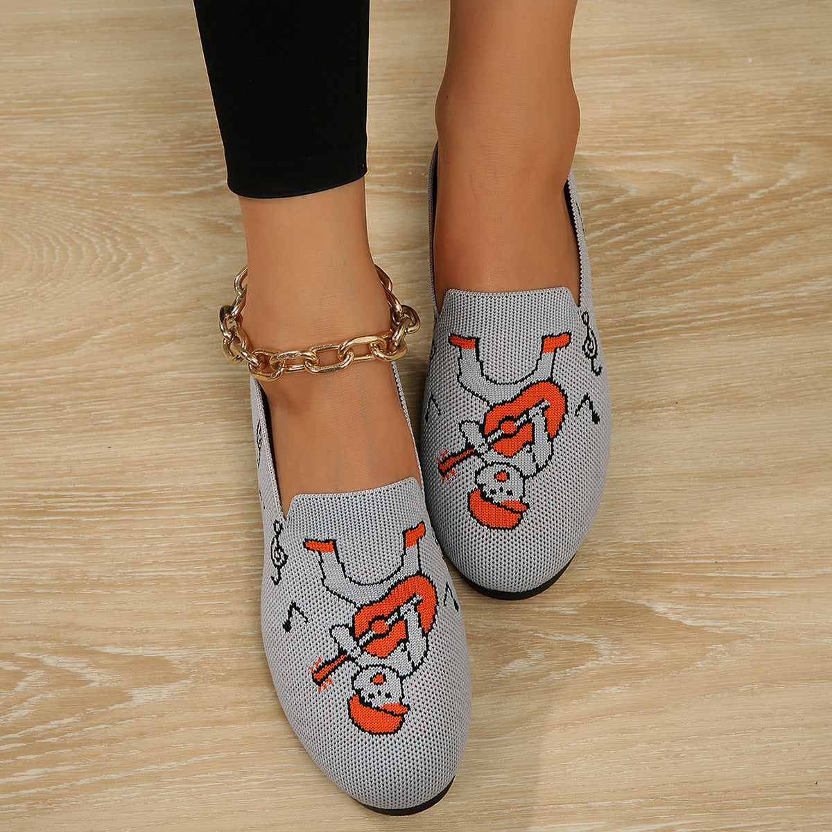 Flat low heel loafers