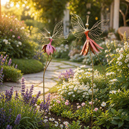 Whimsical Fairy Blossom Garden Stake