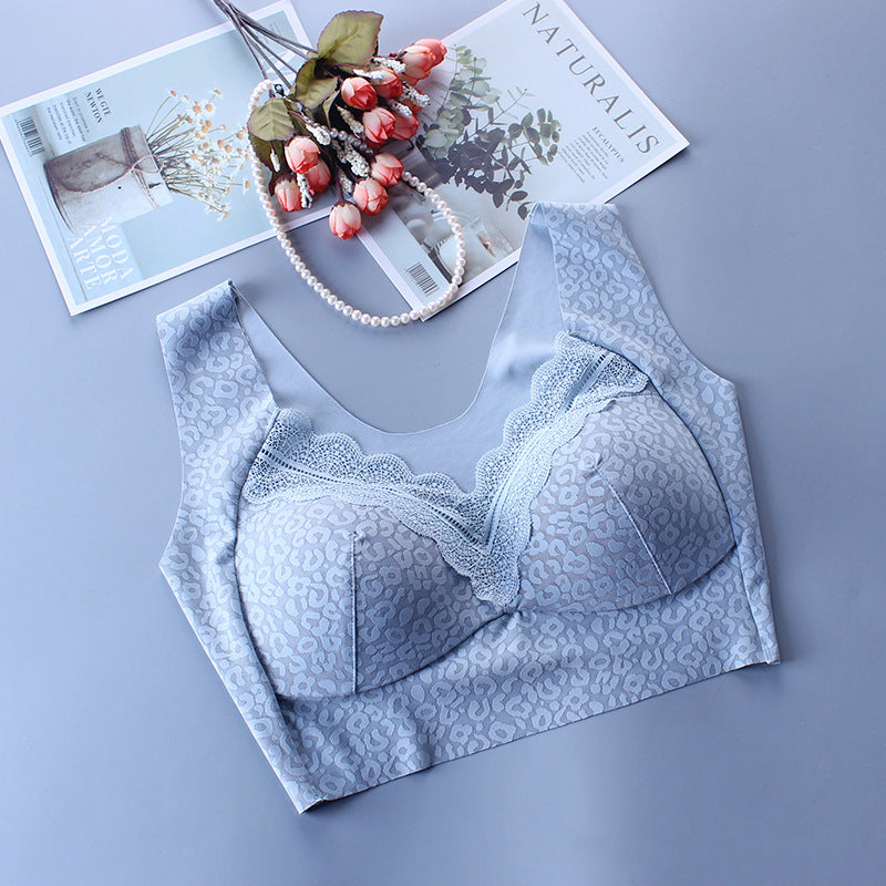 Women's Thin Wireless Side Push Up Large Size Bra