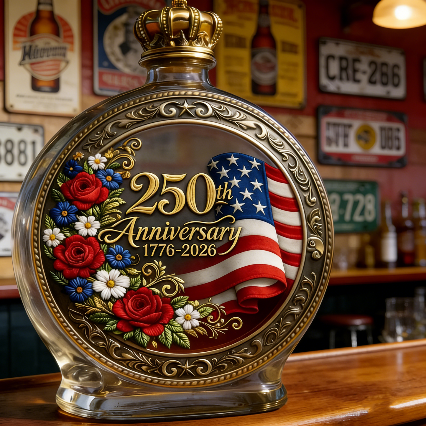 250th Anniversary Commemorative Whiskey Bottle