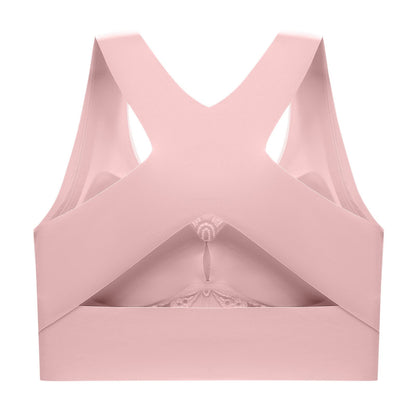 Three-breasted cross-back correction bra