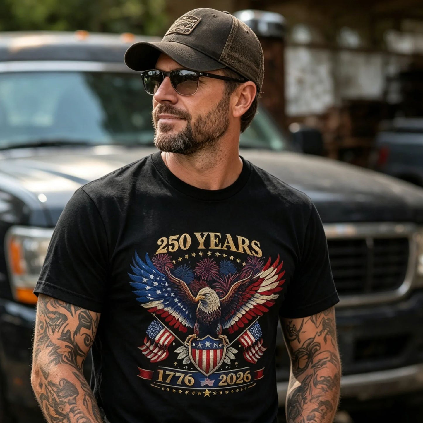 250 Years American 1776 2026 250th 4th July Independence Day T-Shirt